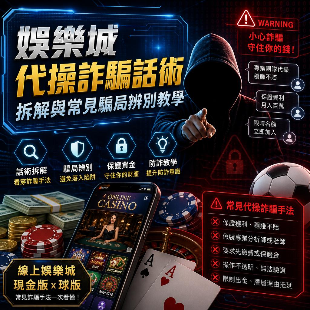 娛樂城代操詐騙話術拆解與常見騙局辨別教學