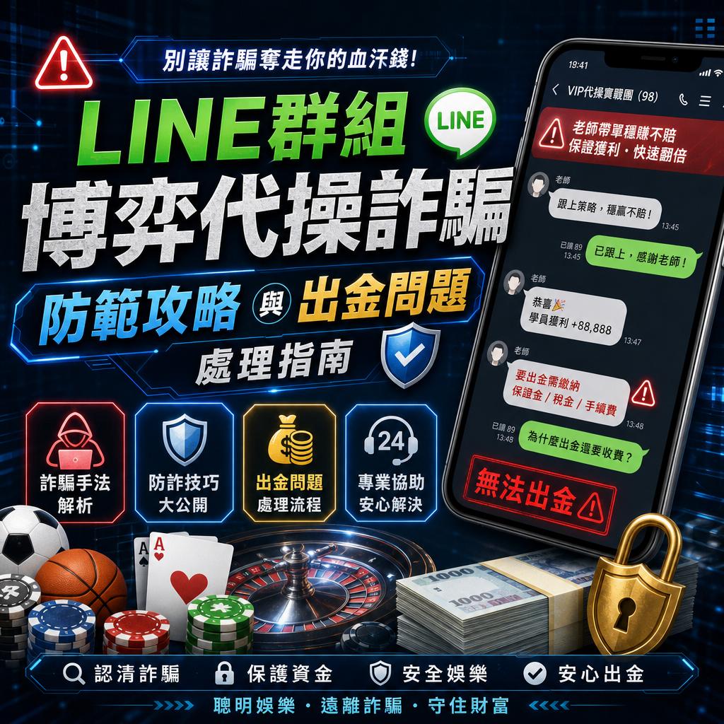 LINE群組博弈代操詐騙防範攻略與出金問題處理指南